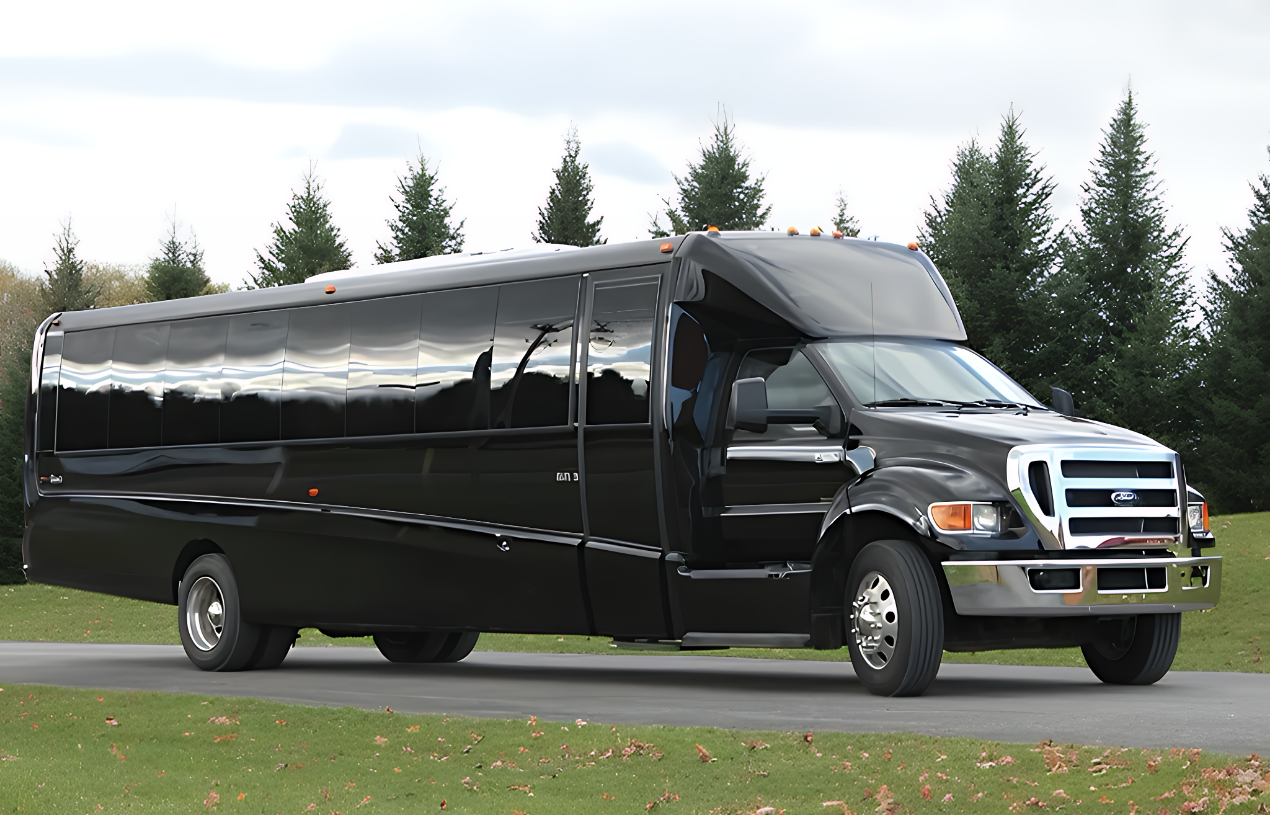 31 passenger executive bus – EMT Limo corporate group transportation Dallas